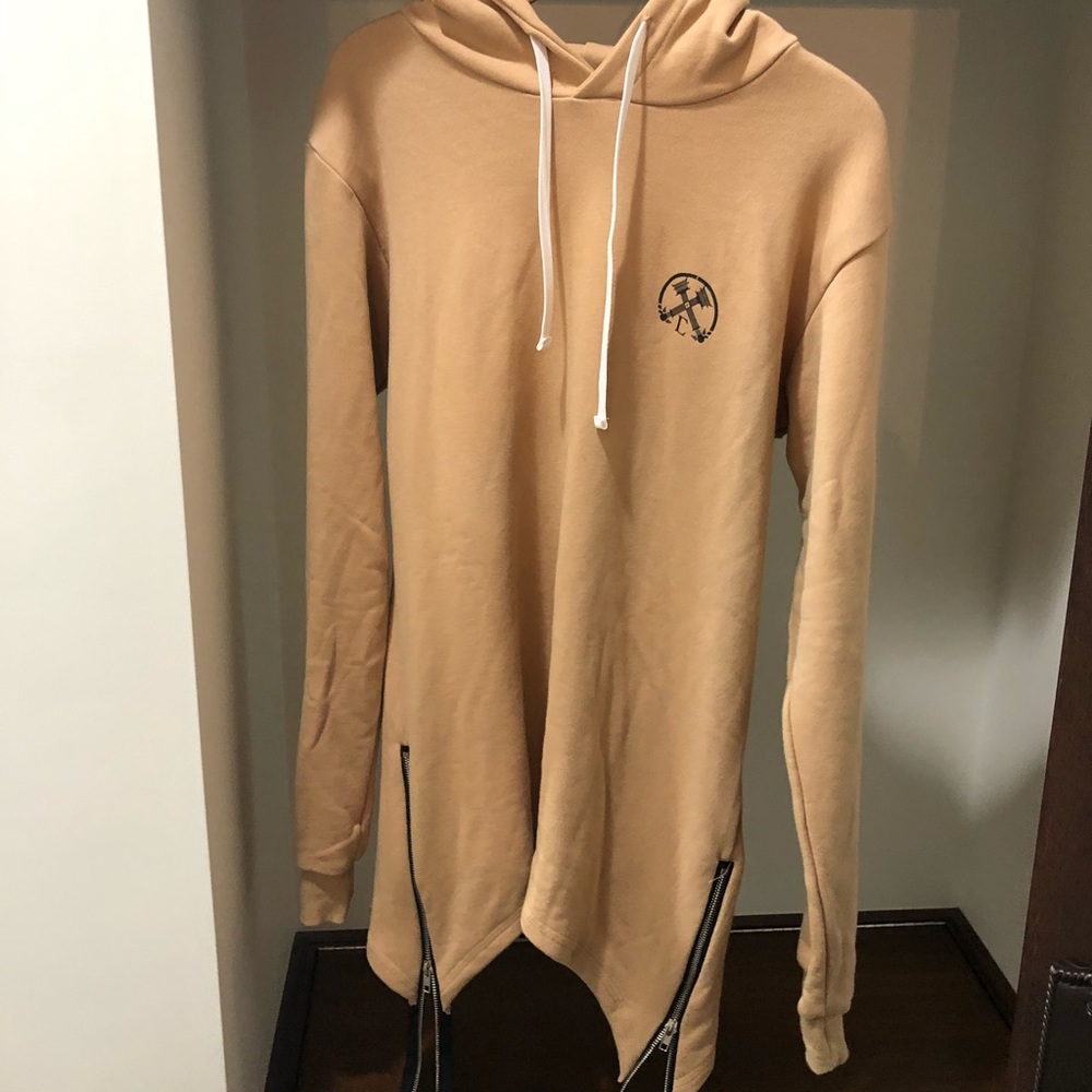 Civil Regime Drop Waist hoodie w/ exposed zippers